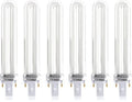 MAGIKON 6-Pack Replacement Electronical 9W U-Shaped 365nm Lamp Bulb Tube for Nail Art Dryer UV Lamp Light - Not Inductance Bulb (6-2/5-Inch, Normal)