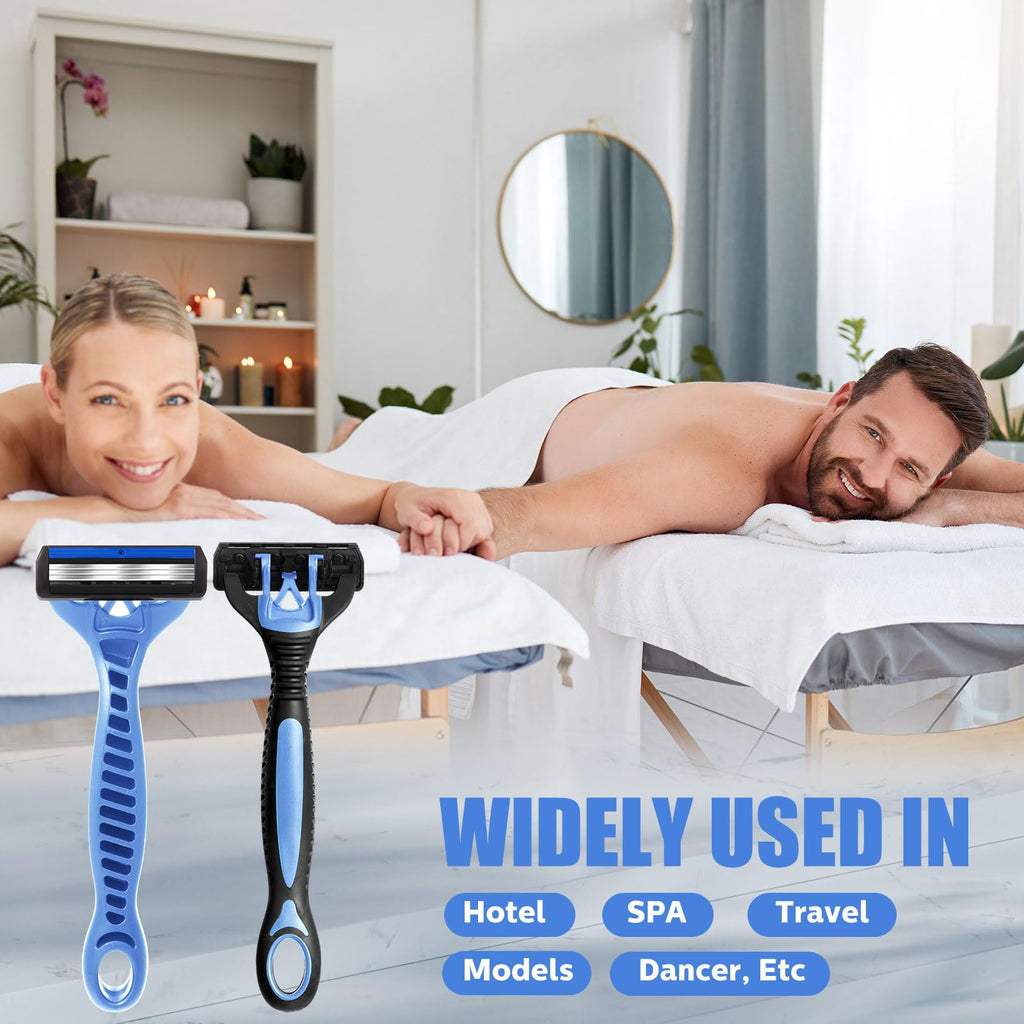 Wovnet 36 Pcs Men's Disposable Razors Bulk 3 Blade Disposable Head Razor for Sensitive Skin for a Smooth, Comfortable Shave