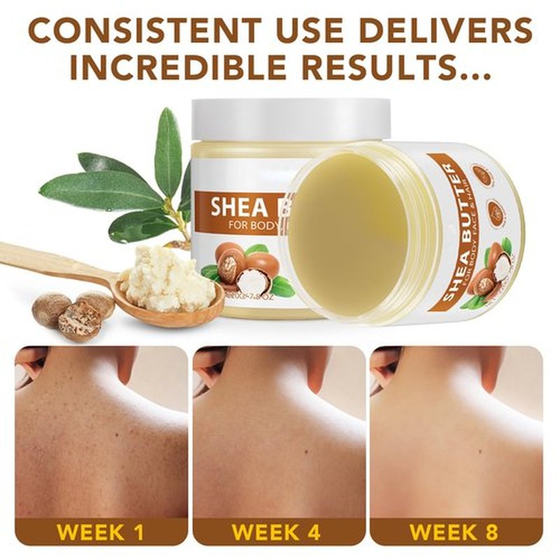 Shea Butter Raw Organic Pure Natural Unrefined Shea Butter for Hair & Body Face Moisturizer Vitamin A, E & F, Make Lotion for Extremely Dry Skin, DIY Lip Balm, Body Butter,Hand Cream Shea Butter Soap