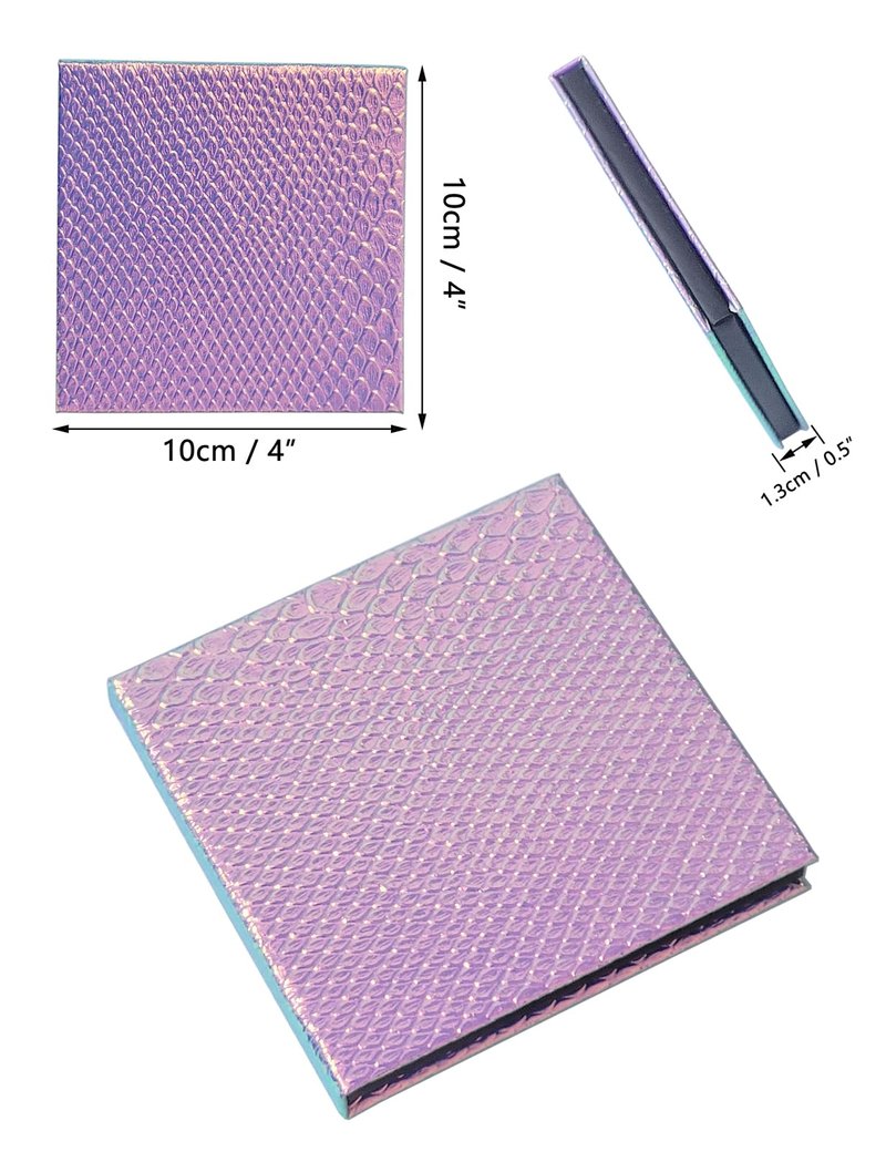 unbrand Mermaid Fish-Scale Pattern Change Empty Magnetic Eyeshadow Blush Highlighters Palette makeup tools 10x10cm