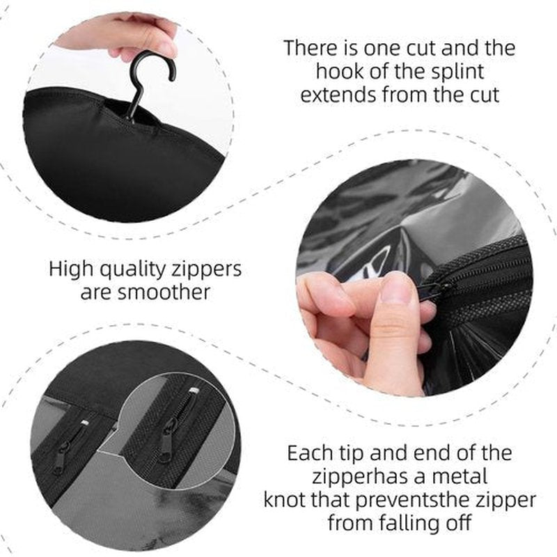 12PCS Hair Extension Holder Wig Storage Hanger for Multiple Wigs & Accessories, Black