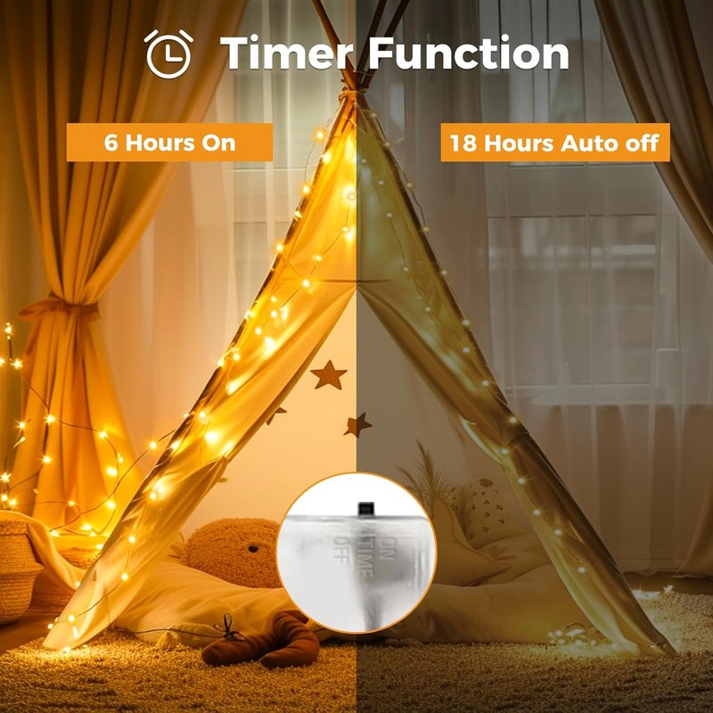 BTFarm Fairy Lights - 30 Pack Battery Operated Twinkle Lights with Timer | 10FT, 30 LEDs