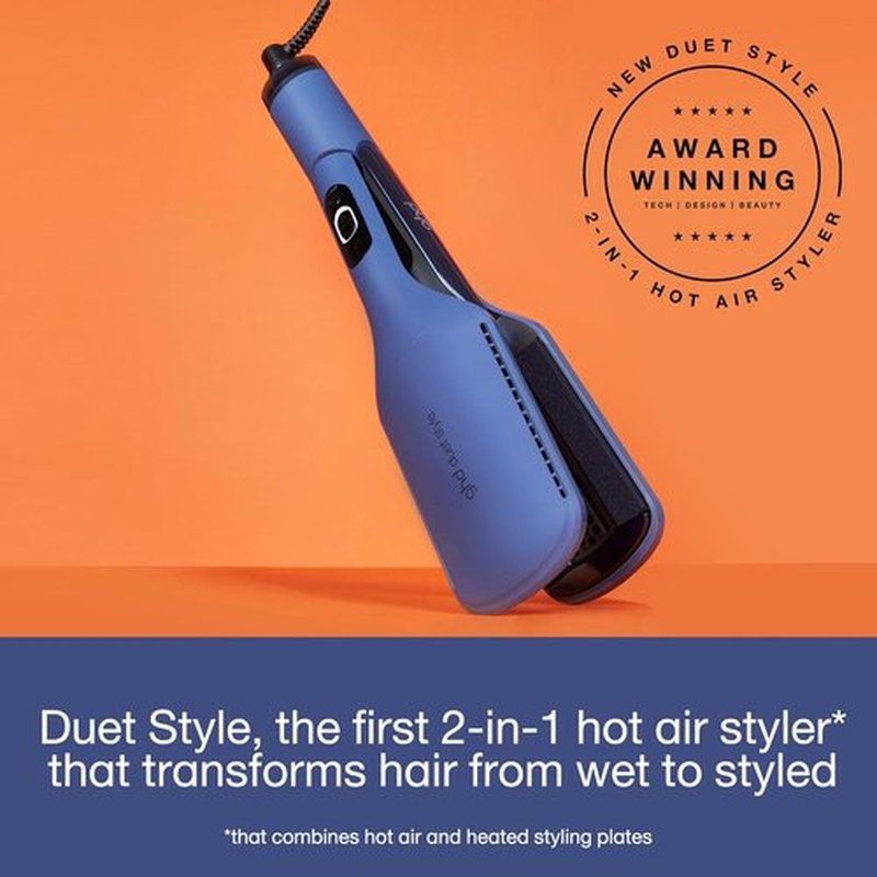 GHD Duet Style - 2-in-1 Flat Iron Hair Straightener & Dryer | Transform Wet Hair to Styled Without Heat Damage | Enhanced Shine & No Fizz