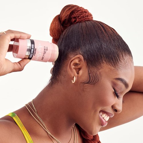 KISS COLORS & CARE Hair Wax Stick, 2.47 OZ (Sweet Peach) - Effortless Edge Styling, 24 Hour Hold, Non-Oily, Flake-Free, Biotin B7 & Shea Butter, Sleek Results, Tames Flyaways, Promotes Hair Growth
