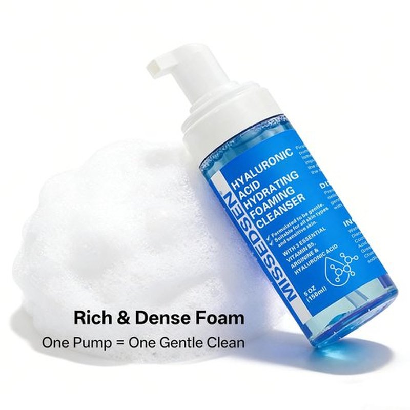 Skiennix Acne Face Wash - Oil Control Foaming Cleanser | Fragrance-Free, 5 oz (Blue)