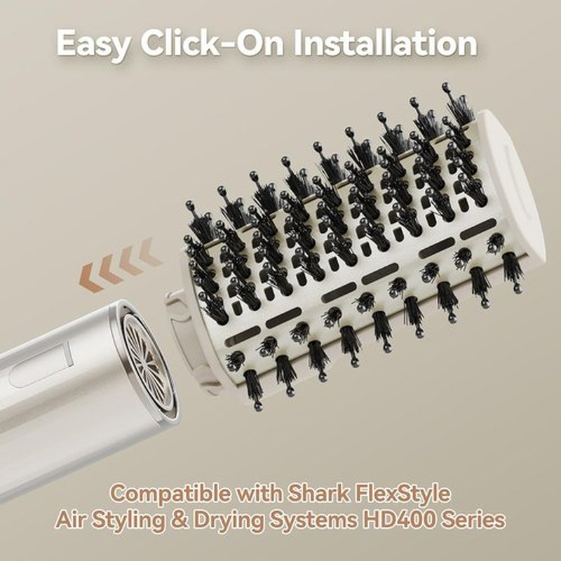 Esctabalt Paddle Brush Attachment for Shark Hair Dryer, Smoothing Blow Dryer Brush for Straight & Wavy Hair, Compatible with Shark FlexStyle and HD400 Series