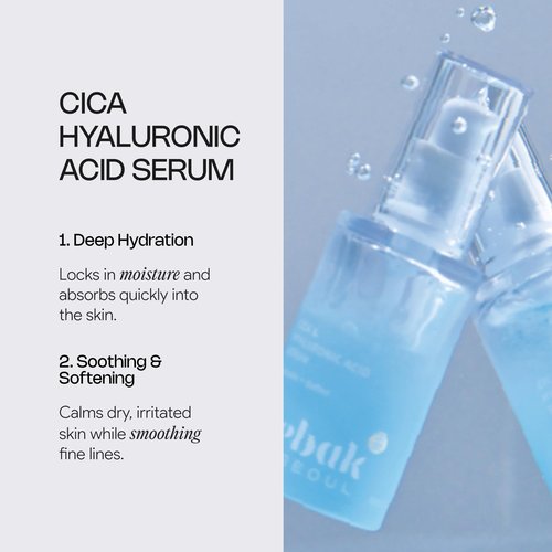 Meebak Korean Hyaluronic Acid Serum – Hydrating and Plumping Face Serum for Radiant, Dewy Skin | Centella Asiatica & Vitamin C | Korean Facial Serum