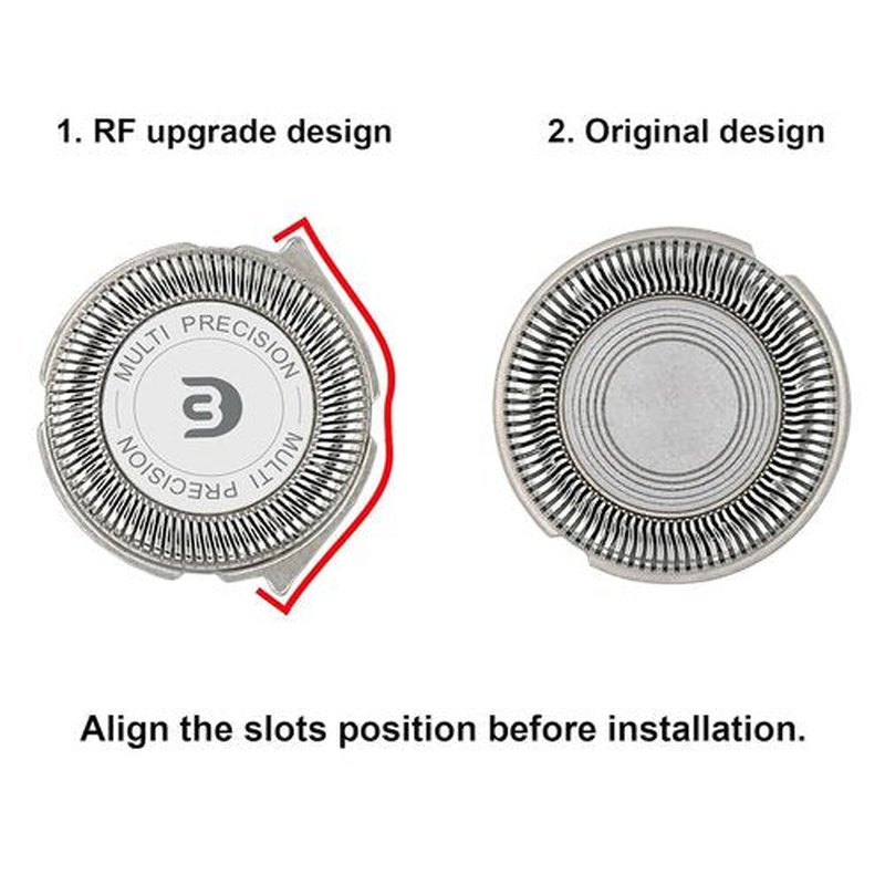 Philips SH30 Replacement Heads - Compatible with Series 1000, 2000, 3000 | 6 Blades & 1 Retaining Ring