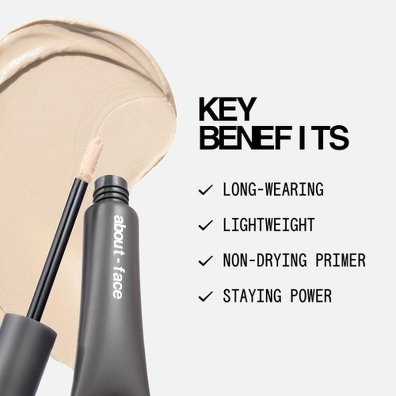 About-Face Shadow Fix Eye Primer - Long-Wear, Crease-Proof Eyeshadow Base - Vegan & Cruelty-Free - 0.405 oz