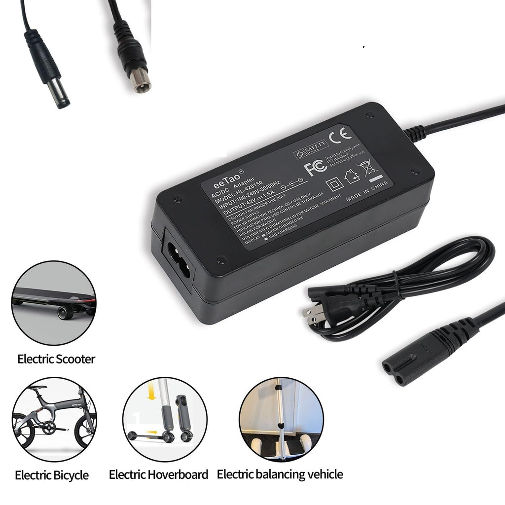 42V Charger for Phantomgogo R1 36V 8.0Ah 36VDC 8Ah 37V 7.5Ah Battery