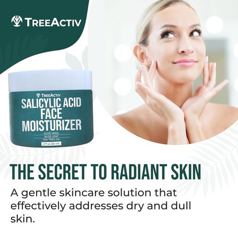 TreeActiv Acne Eliminating Face Cream - Tea Tree Moisturizing Formula for Balanced Skin | 2 fl oz