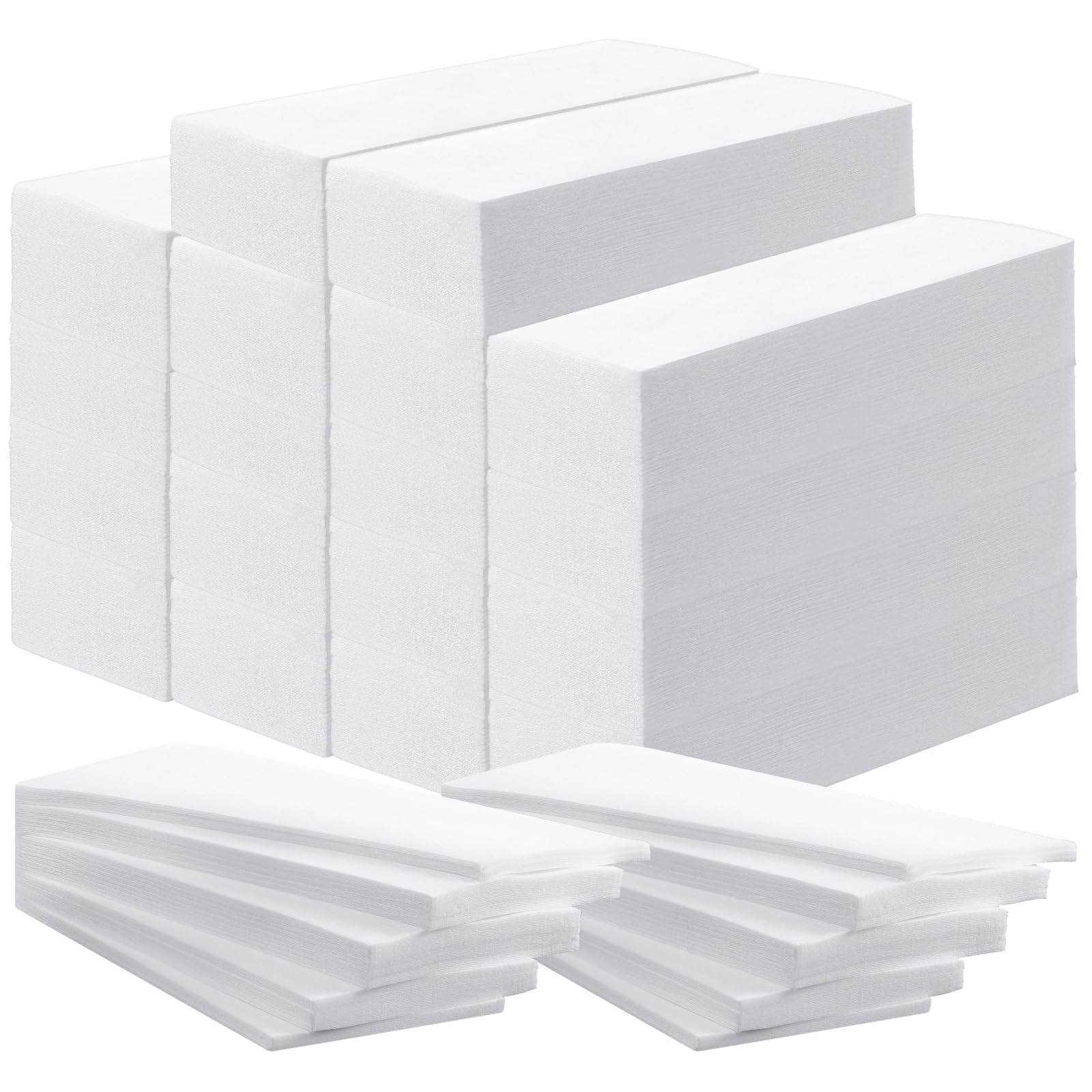 Tudomro 4000 Pcs Large Wax Strips Bulk for Hair Removal 8 x 3 Inch Non Woven Waxing Strips Body Epilating Wax Paper for Women Men Arms Legs Armpit Chest Back Bikini Hair Removal
