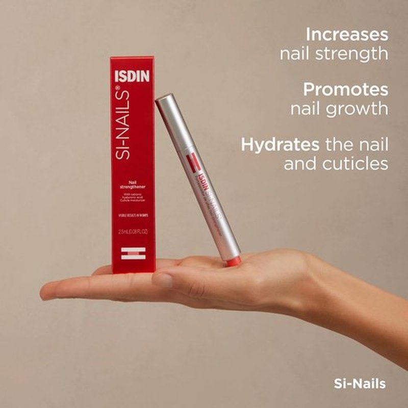 ISDIN Si-Nails - Nail Strengthening Serum with Cationic Hyaluronic Acid | Fast Absorbing 0.08 FL OZ