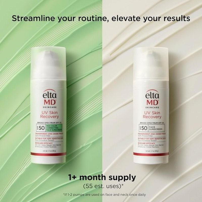 EltaMD UV Skin Recovery Face Sunscreen - All Mineral SPF 50, Zinc Oxide Formula for Sensitive Skin
