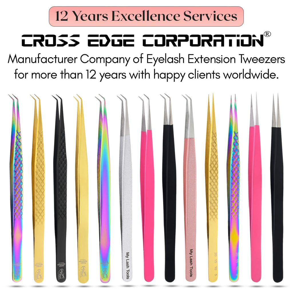 Isolation Lash Tweezers for Eyelash Extensions – 14cm Curved Tweezer, Japanese Stainless Steel, Best for Individual Isolation & Classic Lashes, Eyelash Twisers (Blush Pink)