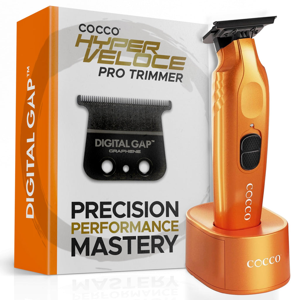 Cocco Hyper Veloce Pro Trimmer, Digital Gap Graphene Blade (Orange)