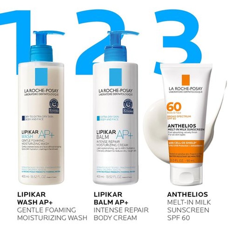 La Roche-Posay Anthelios Melt-In Milk Sunscreen SPF 60 - Lightweight, Oil-Free, Fast Absorbing Protection for Body & Face