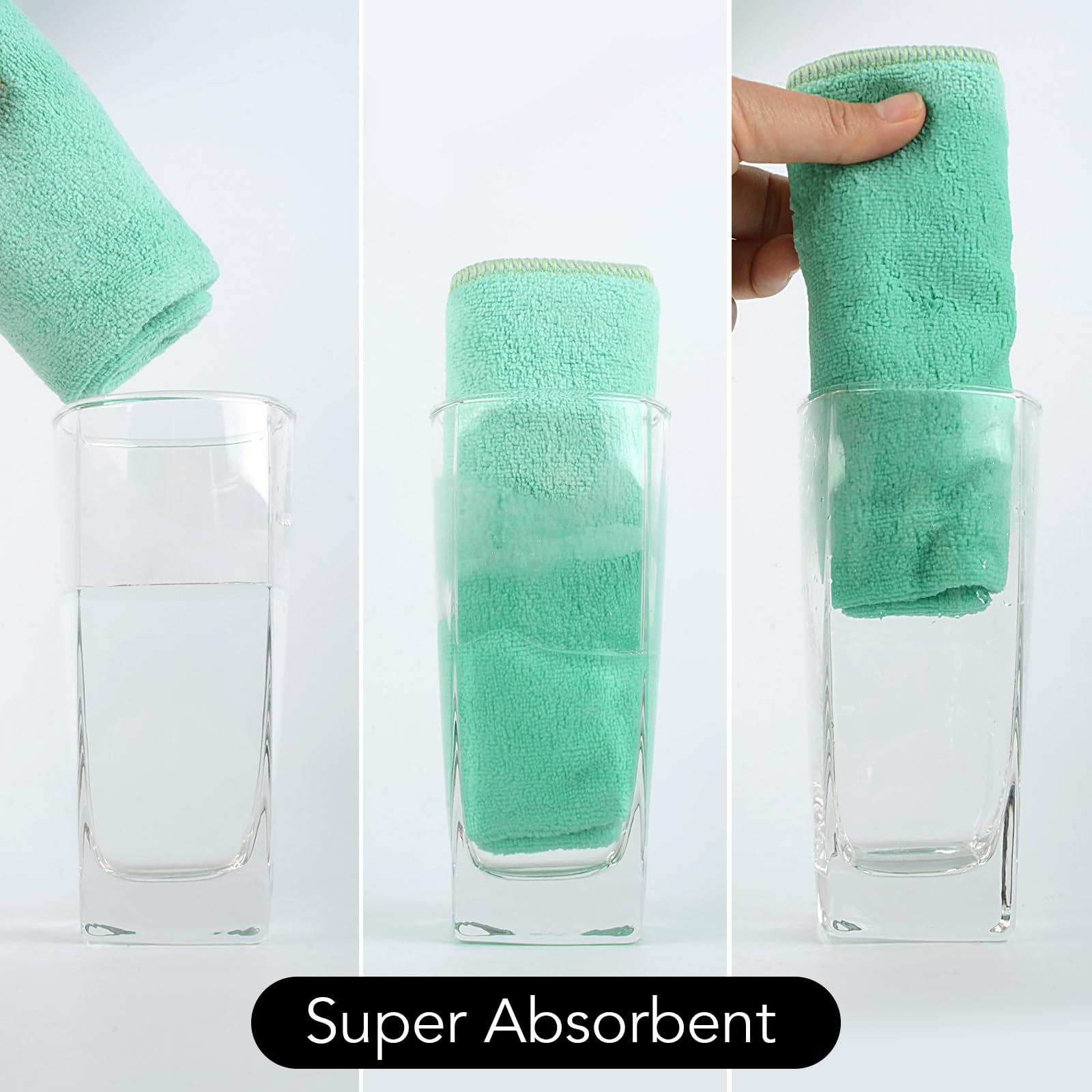 SINLAND Microfiber Facial Cloths Fast Drying Washcloth 12inch x 12inch Absorbent Face Wash Cloth Soft Makeup Remover Cloths