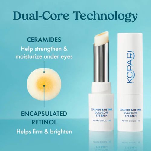 Kopari Ceramide & Retinol Eye Balm - Hydrating Anti-Aging Treatment for Fine Lines & Puffiness - Encapsulated Retinol & Ceramides