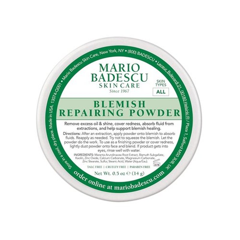 Mario Badescu Healing Blemish Face Powder - Reduces Shine & Balances Oily Skin | Gentle Sulfur Formula