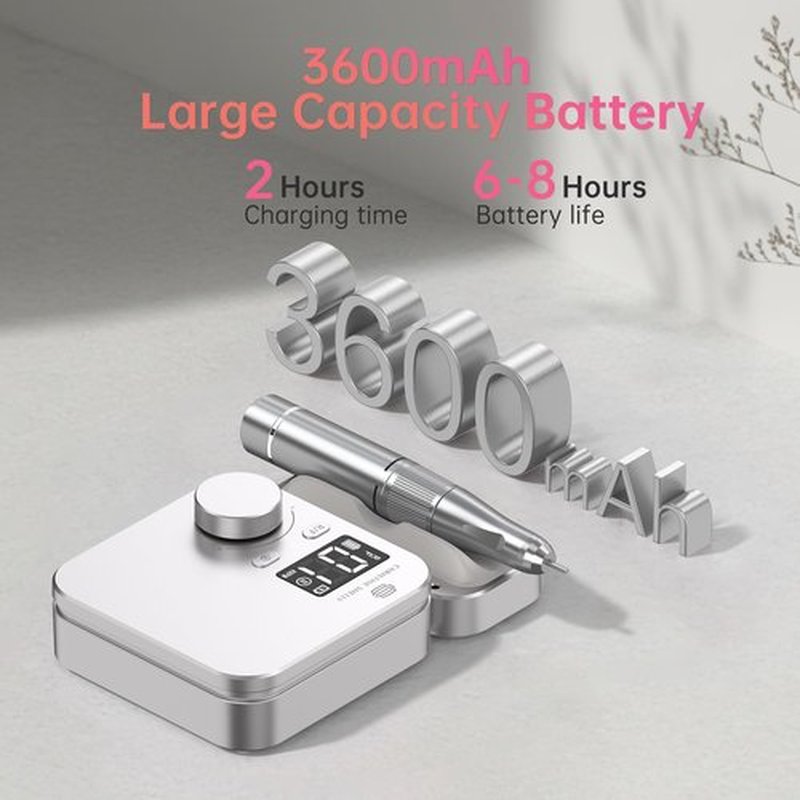 Rechargeable Nail Drill CHRISTINE SHELLY: 35000 PRM Electric Nail File, Professional Efile Nail Drill with Bits Kit for Acrylic Gel Polishing Removing