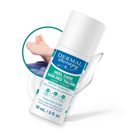 Dermal Therapy Heel Care Liquid Roll-On – Intensive Moisturizing & Repair for Cracked Heels, Dry & Rough Skin – Fast-Absorbing, Mess-Free Application – Hydrating Foot Care Treatment