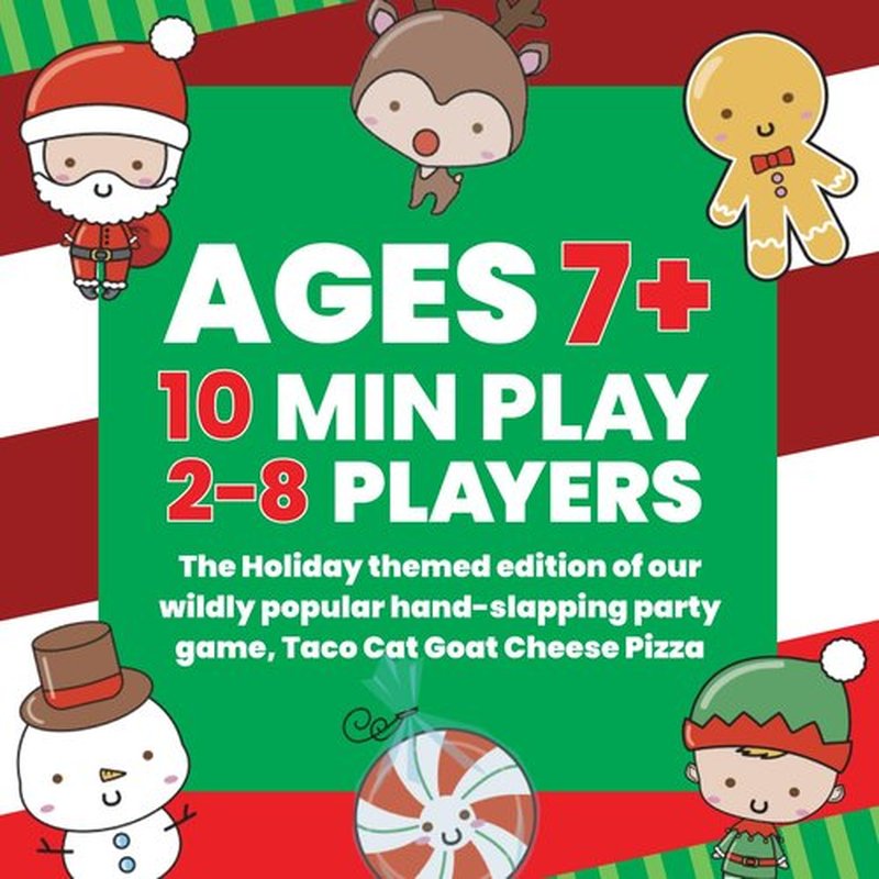 Taco Cat Goat Cheese Pizza - Santa Cookie Elf Candy Snowman Holiday Card Game | Fun for 2-8 Players, Perfect for Stockings & Gifts