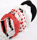 Huachi Valentine's Day Headbands for Women Girls Heart Headbands Non Slip Cute Knotted Headband Fashion Women Head Bands for Hair Wide Top Knot Hairband for Women's Hair Accessories