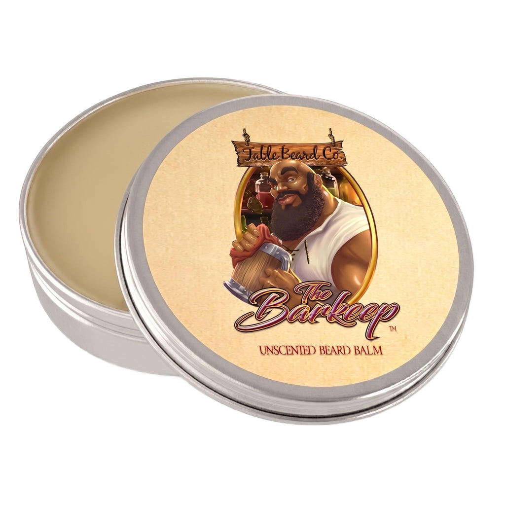 Fable Beard Co. Beard Balm - The Barkeep, Unscented, Natural Beard Balm for Men with Jojoba & Argan Oils, Beard Conditioner, Made in USA (2 Fl Oz)