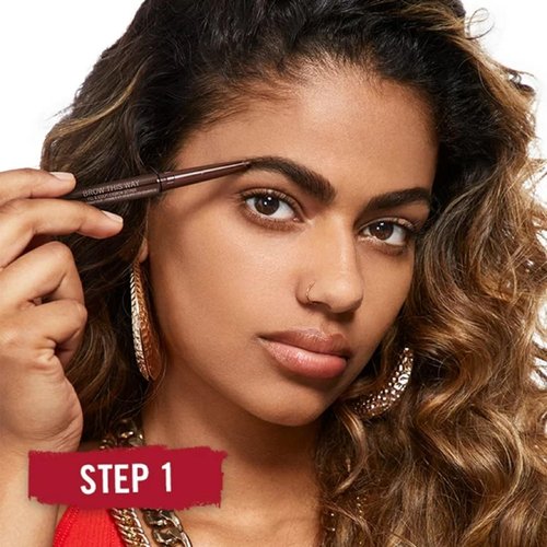 Rimmel Brow This Way Eyebrow Definer - Double-Ended Pencil for Sculpting & Defining, 003 Dark Brown, Vegan Formula, 0.01 oz