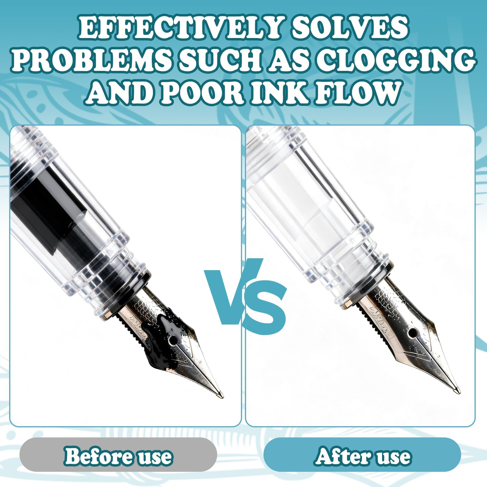 Fountain Pen Cleaner, Fountain Pen Cleaning Kit, Effective Cleaning, 200ml