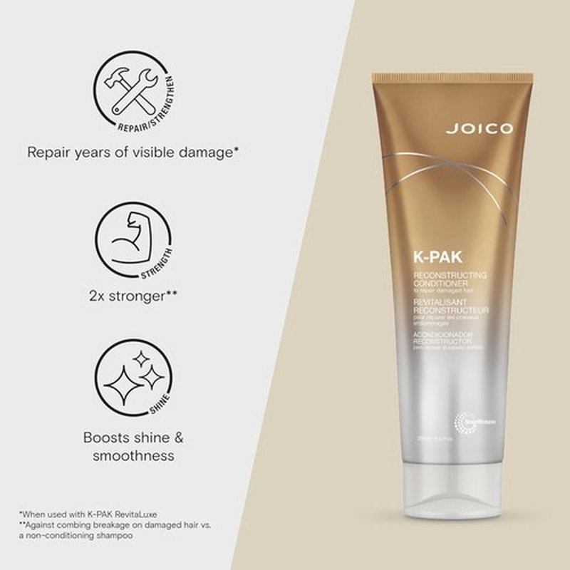 Joico K-PAK Daily Reconstructing Shampoo & Conditioner - Restore Shine & Smooth Damaged Hair | With Keratin & Guava Extract