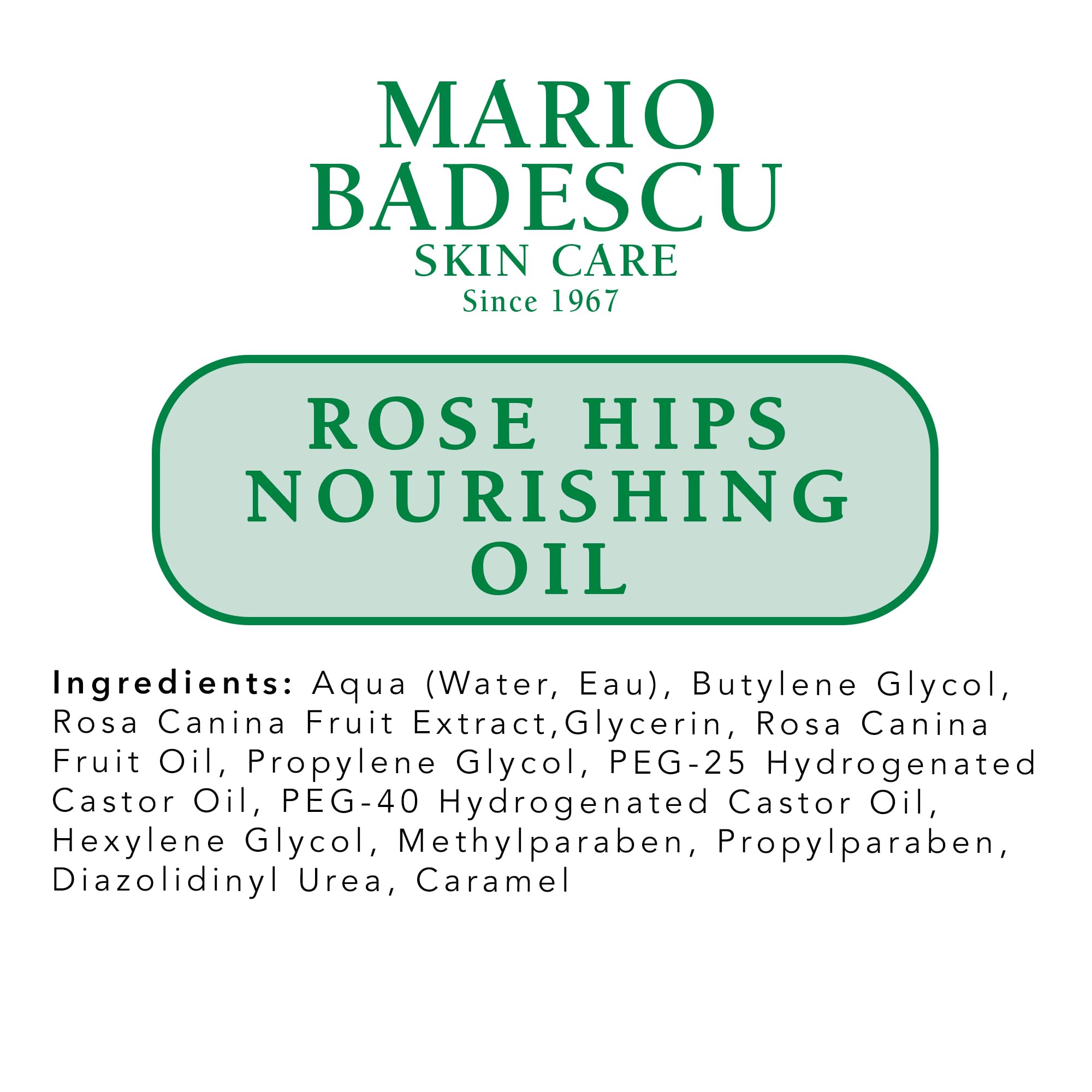 Mario Badescu Rose Hips Nourishing Oil for Combination, Dry and Sensitive Skin Facial Oil that Moisturizes & Smoothes Formulated with Rosehip Extract & Castor Oil 1 FL OZ (Pack of 1)