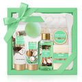 Spa Gift for Women, 8 Piece Luxury Coconut Bath Set with Bubble Bath & Bath Bombs Body Scrub Lotion Hand Cream, Bath Sets for Women Gift, Anniversary Present Birthday Gifts