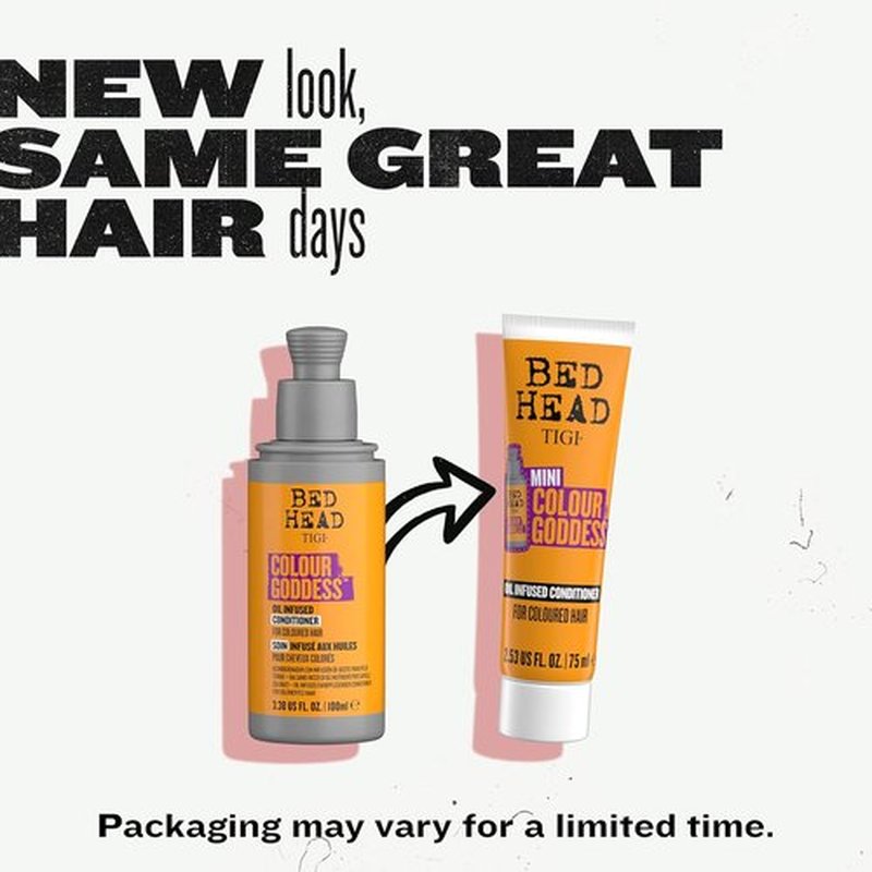 Bed Head by TIGI Colour Goddess Conditioner - Oil Infused Formula for Color Treated Hair | Travel Mini 2.53 fl oz