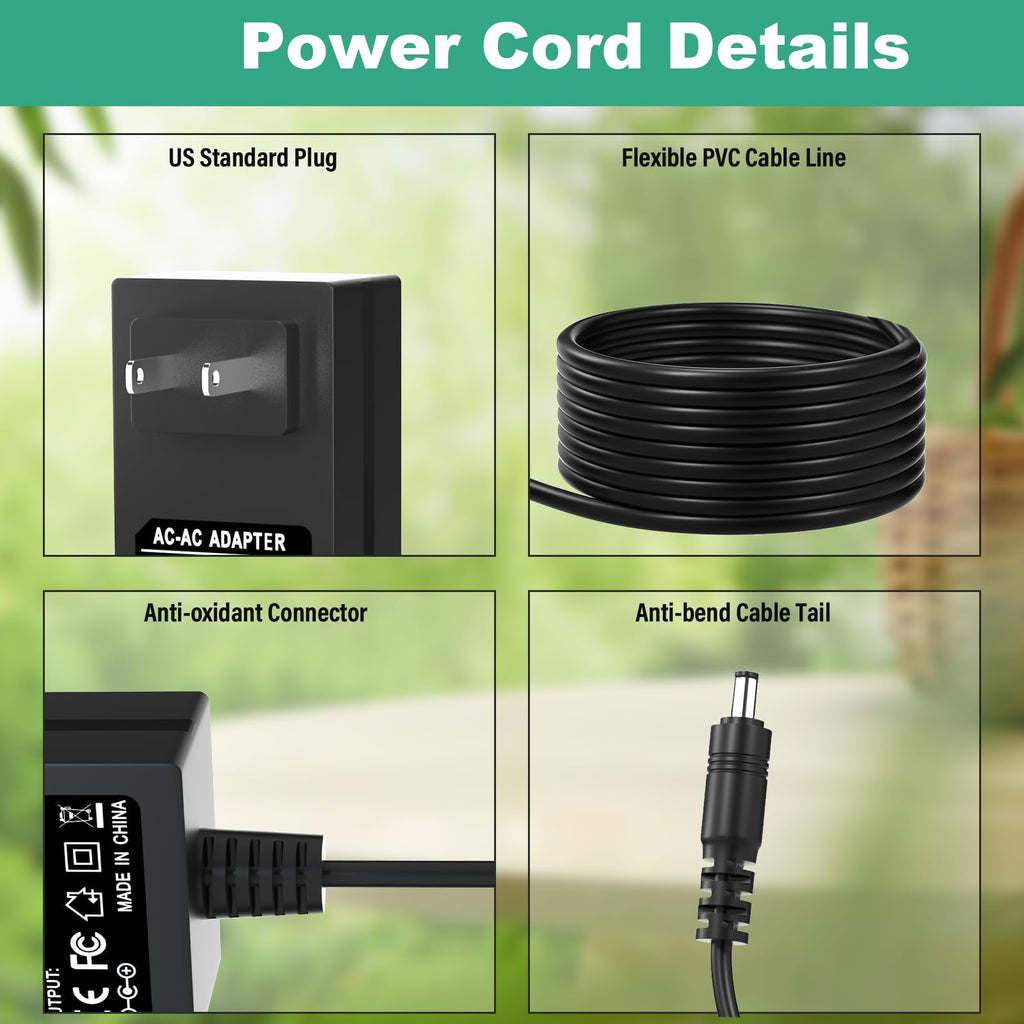 12V Power Cord for Koorui Monitor Compatible with Koorui 24E4 24N50C 24N1 24N1A 22N1 21.5'' 24'' LED Full HD 1080P Curved Gaming Monitor Charger Power Adapter