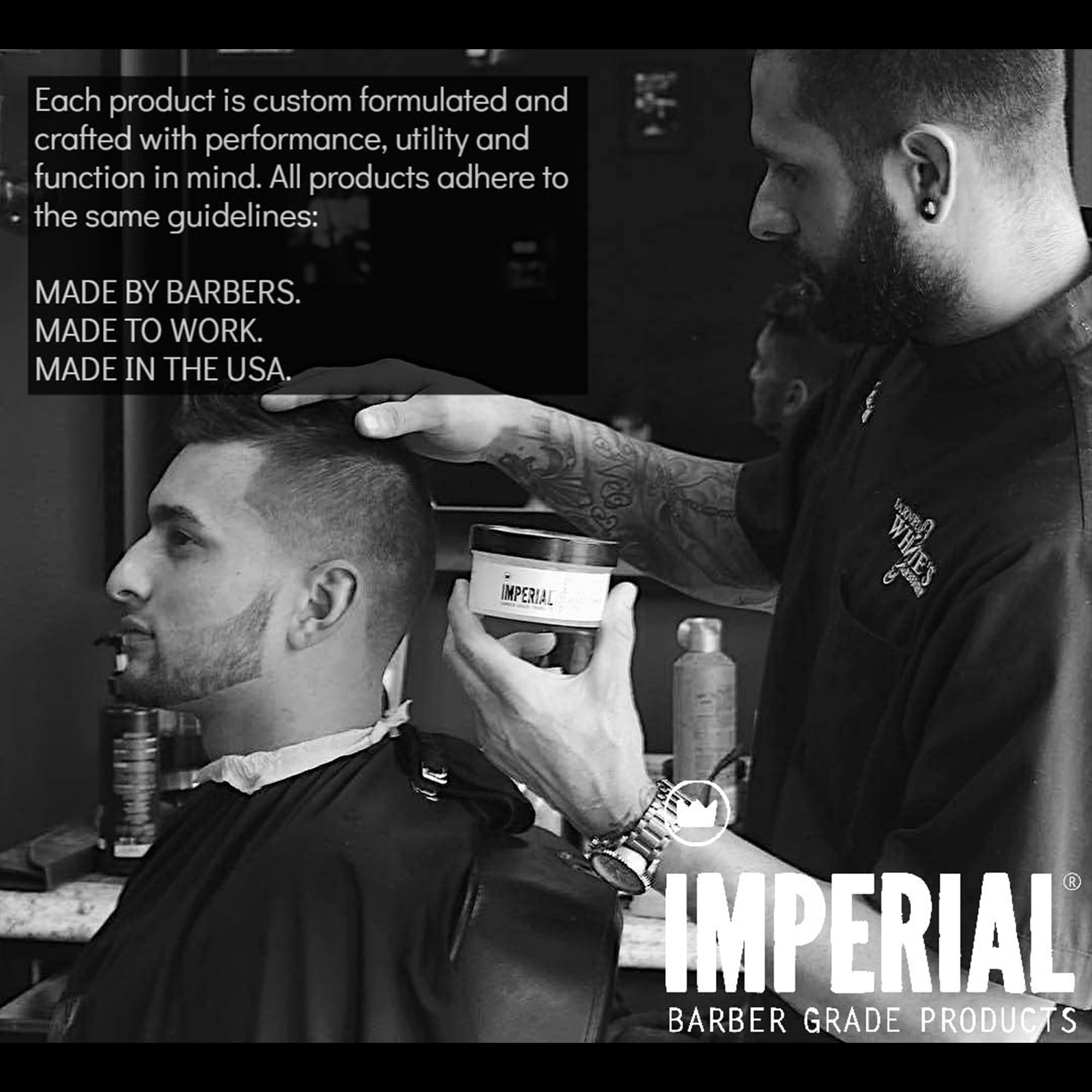 Imperial Barber Grade Products | FreeForm Cream, 4 oz | Light Hold | No Shine | Water-Based | Easy to Wash Out | For Loose Holds and Styles | Natural Groomed Look