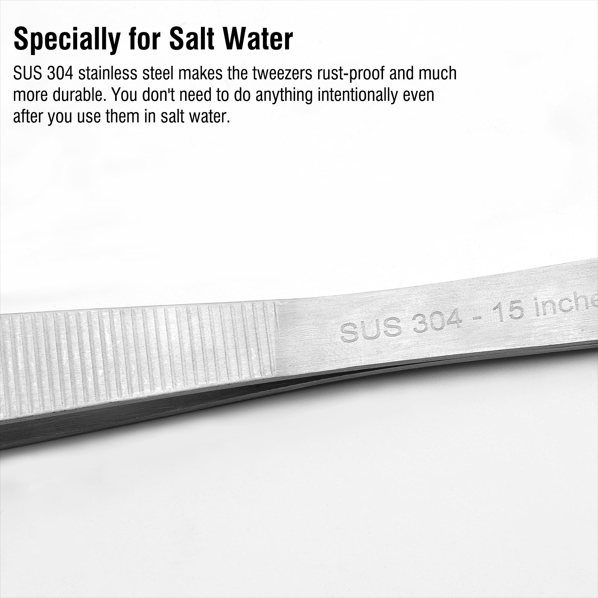 Dxobay 2Pcs 15 inch Extra Long Rustproof Tweezers for Salt & Fresh Water, Heavy Duty Reptile Feeding Tongs for Aquarium & Terrarium, Large Metal Snake Feeding Tongs, SUS 304 Stainless Steel Tweezers