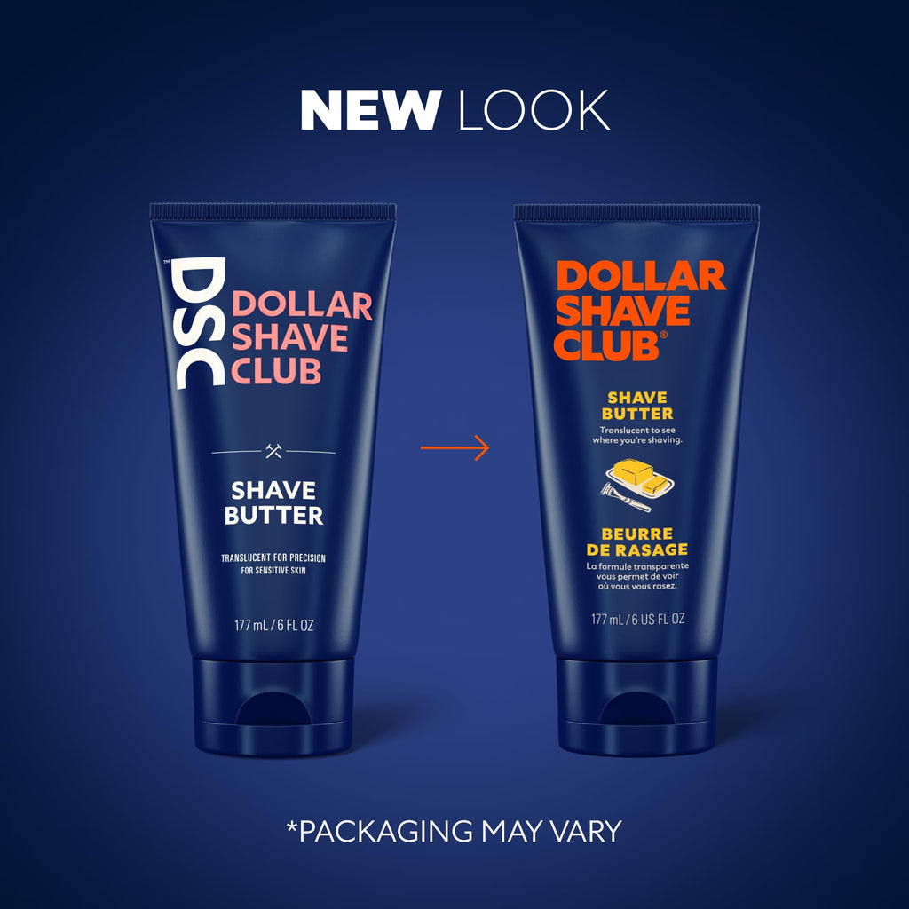 Dollar Shave Club | Shave Butter 6 ounce | Translucent Shaving Cream for Sensitive Skin,(Pack of 4)