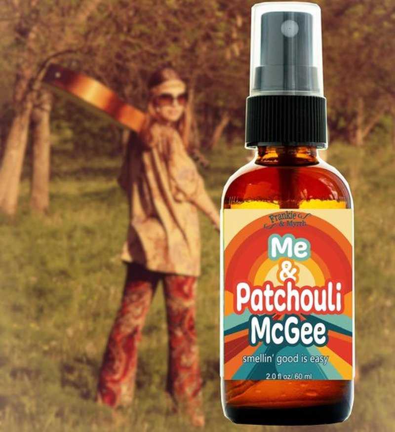 Frankie & Myrrh Aromatherapy Spray - Patchouli Orange Vanilla (2 Fl Oz) + Sticker Pack & Gift