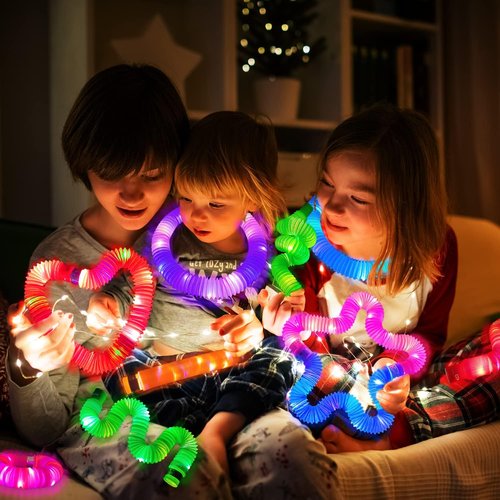 Glow Sticks | 6 PCS Camping Essentials for Kids - Light Up Pop Tube Wand Toys & LED Accessories