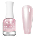 MIZHSE Pearlescent Pink Nail Polish, Quick Dry Pearl Nail Polish, Air Fast Drying 15ml Nail Lacquer Non Gel Oil-based Nail Art Manicure Home DIY