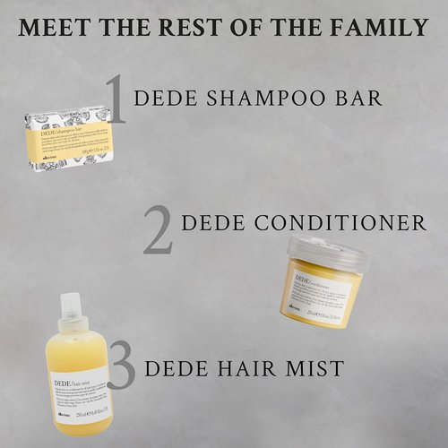 Davines DEDE Shampoo - Gentle Daily Cleanser for Medium & Fine Hair with Red Celery Extract | 8.45 Fl Oz (Pack of 2)