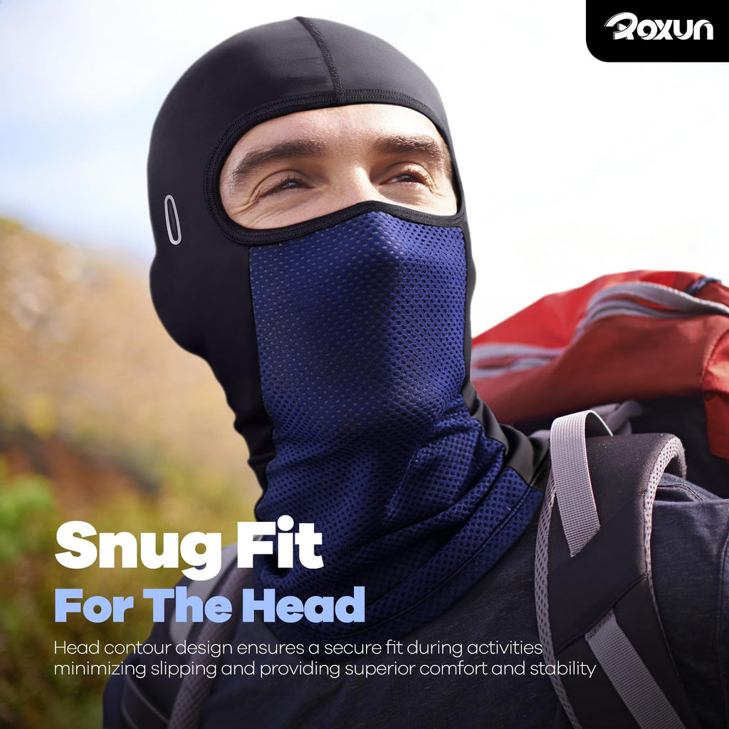 ROXUN Balaclava Moto Face Mask, Summer Cooling Ice Silk Mesh Sun Protection