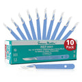 Swann Morton #10 Disposable Surgical Scalpel with Blade - Sterile Dermaplane Blade for Face, Dermaplaning for Women & Men, Beauty Tools for Estheticians - Individually Packed, Box of 10