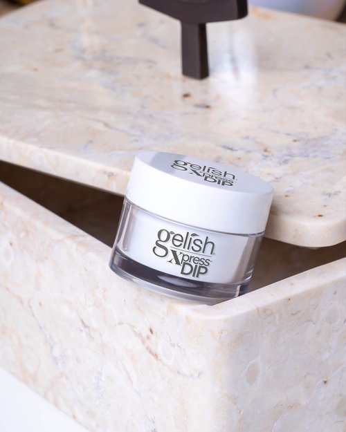 Gelish Xpress Powder Dip Collection (Clear As Day) White Nail Dip Powder, Vibrant Color, Professional Quality, High Shine, Chip-Resistant, 0.3 ounce.