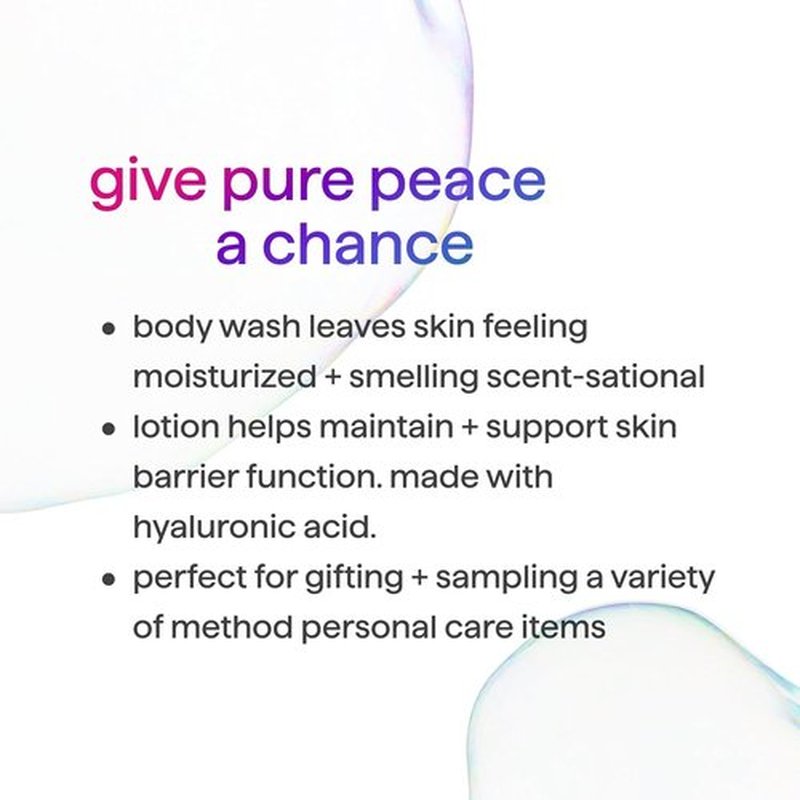 Method Body Wash & Lotion Gift Set - Pure Peace | 18oz Wash & 14oz Lotion
