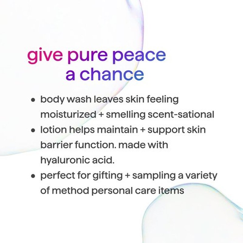 Method Body Wash (18oz) and Lotion (14oz) Gift Set, Pure Peace