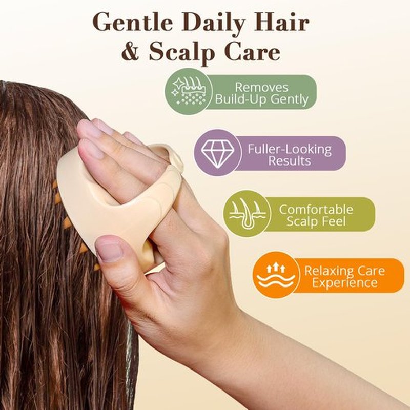 ChLNDalin Organic Rosemary & Castor Hair Growth Oil + Scalp Massager Set, Hair & Scalp Care Oil, Lightweight Moisturizing Formula for for Dry, Damaged & Split End 1pc