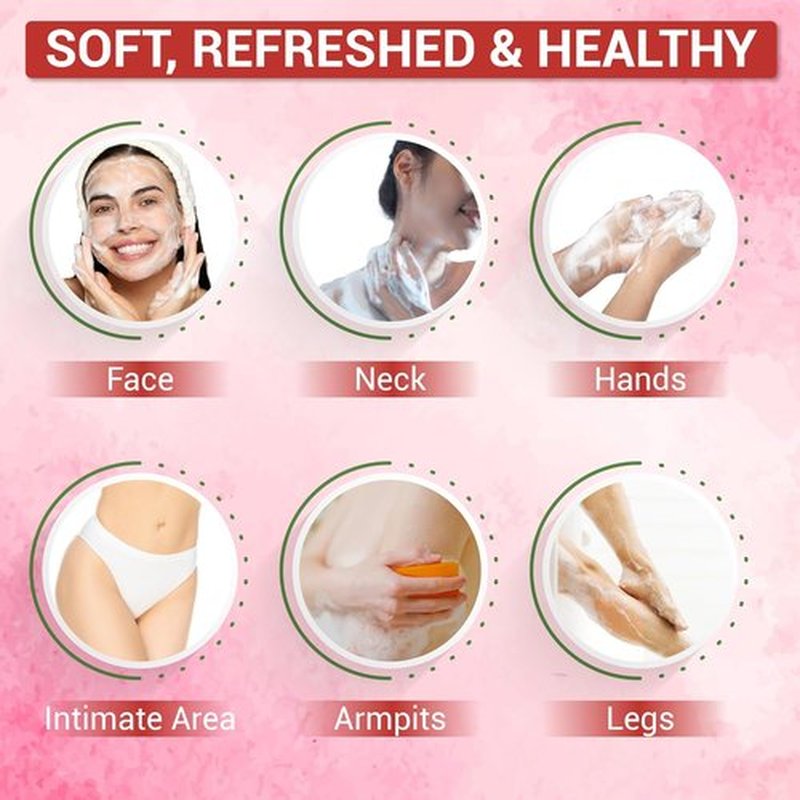 Skiennix Rose Herbal Soap Bars - Moisturizing Bath & Face Cleanser | 2 Pcs with Cymbopogon & Lonicera Scent